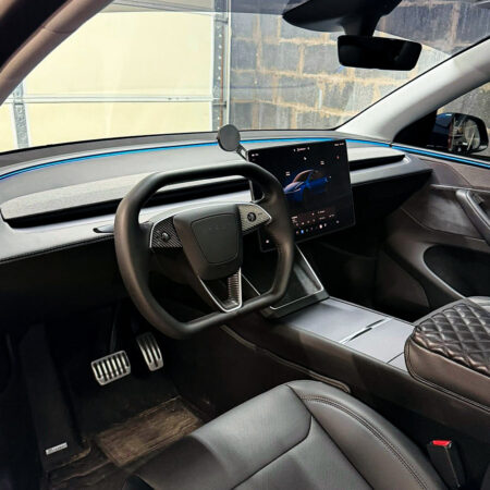 Cyber-Inspired Steering Wheel Upgrade for 2024+ Tesla Model 3 Highland & 2025+ Model Y Juniper