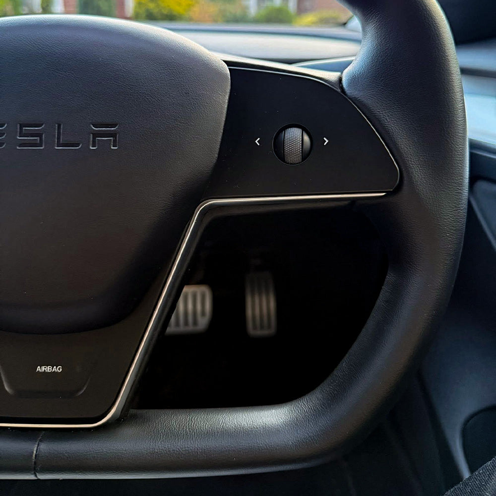 Cybertruck-Style Steering Wheel Upgrade for Tesla Model 3 & Model Y – Nappa Leather, Heated, OEM Fit