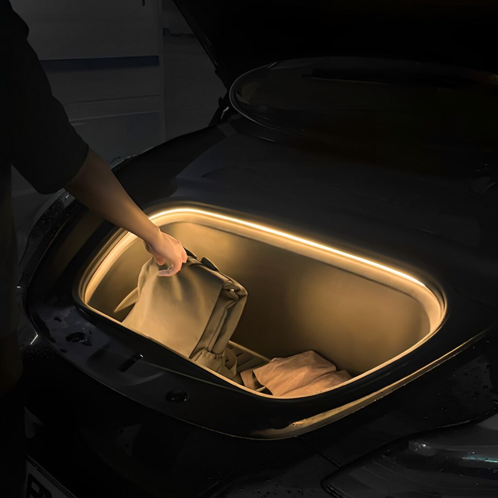 2025+ Tesla Model Y Juniper Frunk LED Light Strip | OEM-Style Plug-and-Play Upgrade | Cool White Illumination