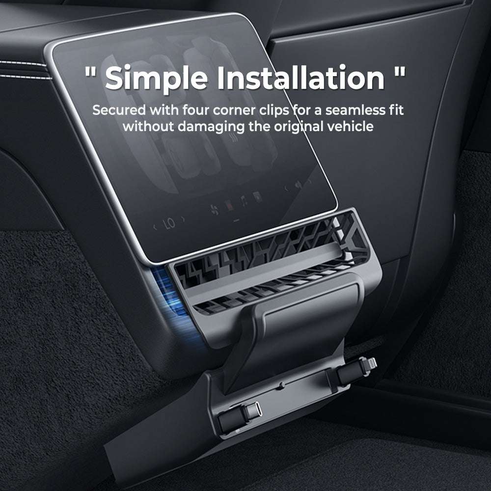 Rear Air Outlet Expansion Dock for Tesla 2024-2026+ Model 3 / Y Juniper