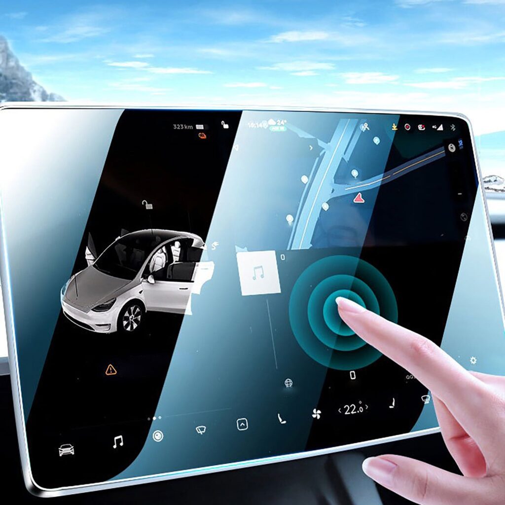 Tempered Glass Screen Protector for 15.4"& 16" Display – 2024–2026+ Model 3 & 2025 Model Y Juniper