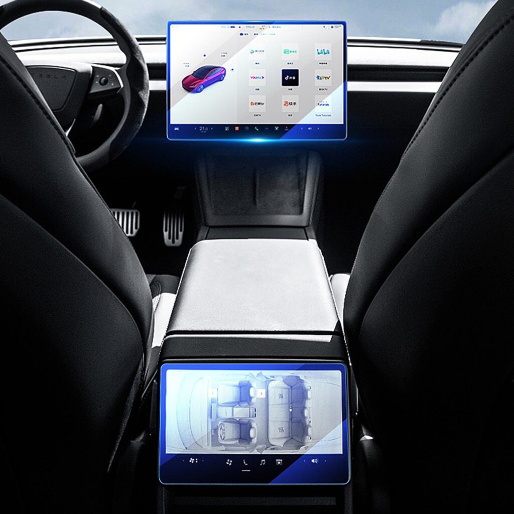 Tempered Glass Screen Protector for 15.4"& 16" Display – 2024–2026+ Model 3 & 2025 Model Y Juniper