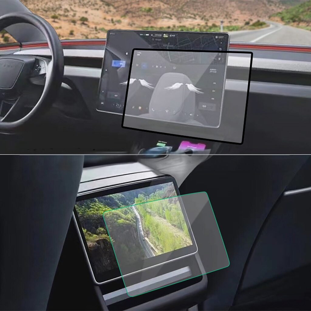 Tempered Glass Screen Protector for 15.4"& 16" Display – 2024–2026+ Model 3 & 2025 Model Y Juniper