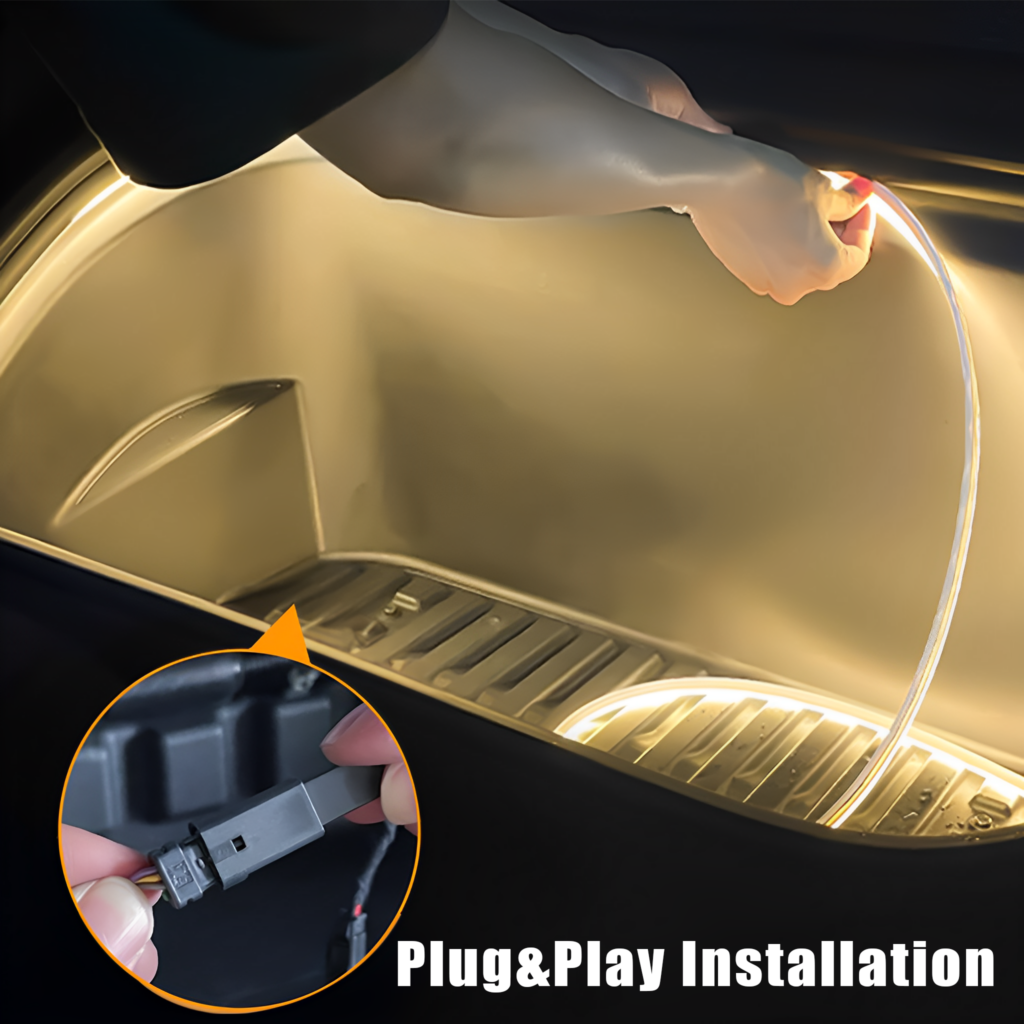 2025+ Tesla Model Y Juniper Frunk LED Light Strip | OEM-Style Plug-and-Play Upgrade | Cool White Illumination