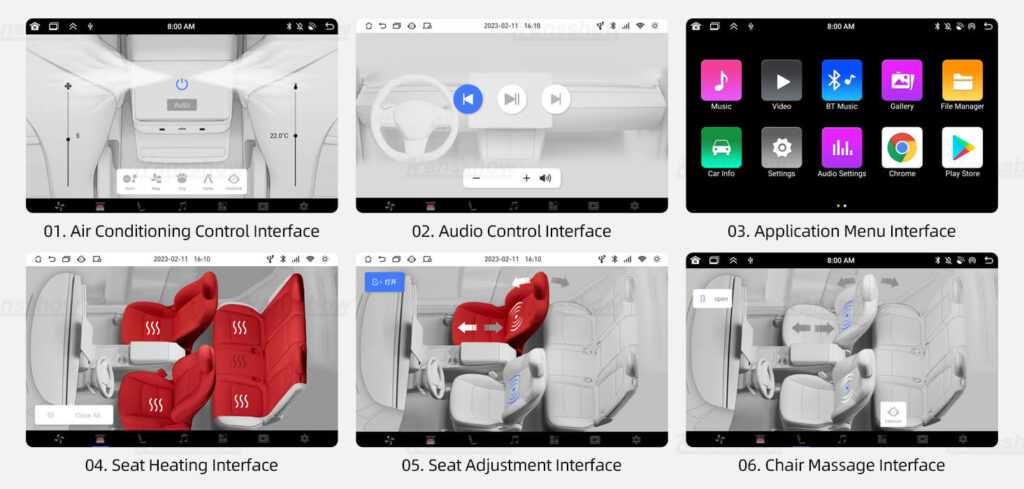 Tesla Model 3 & Y 8.6-Inch Rear Entertainment Screen – HD Display, Gaming, Streaming, and Comfort Controls