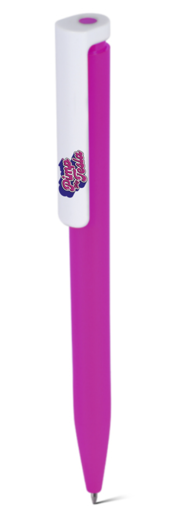 Penna a sfera Pimp My Tesla – Magenta e bianca